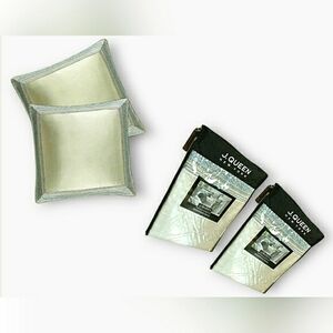 J.Queen Pillow Sham Set Of 2 Satin Embroidered Tapestry Boho Shabby Chic New